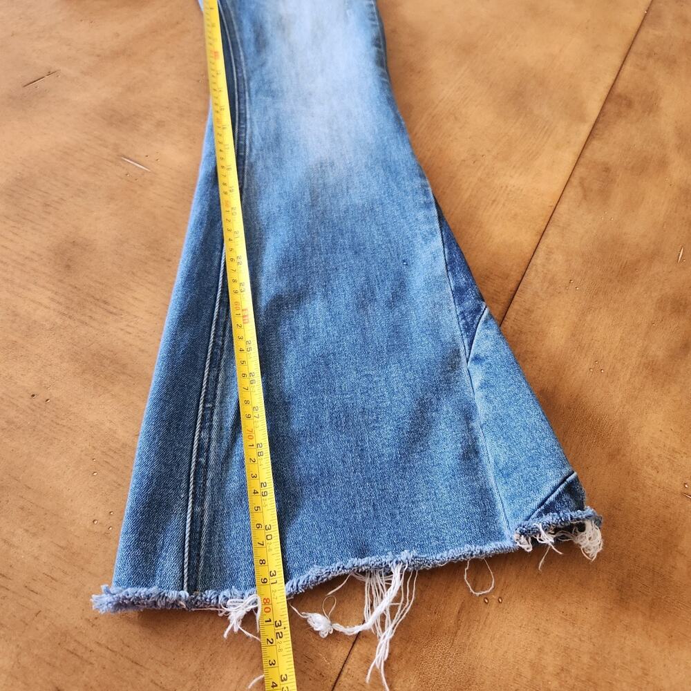 Vervet Los Angeles Flare Jeans Women's 27 High Rise Blue Denim Grunge Retro Boho - Picture 14 of 16
